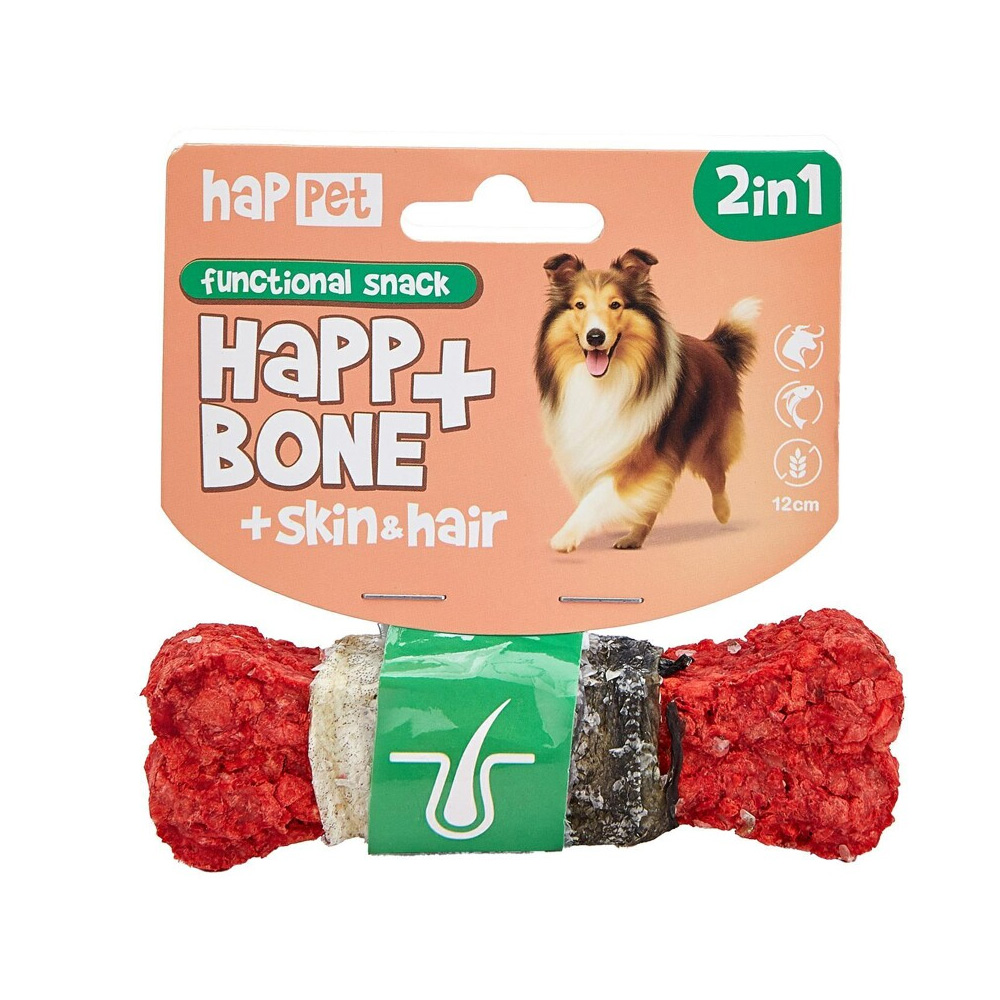 Happet Kość Funkcyjna Skin & Hair Przysmak dla Psa 12cm